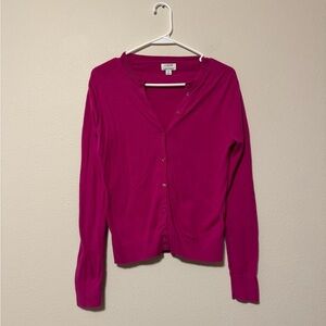 5/$55 !! 🔥 J. Crew Fuchsia Cardigan Sweater
